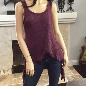 Rock & Republic Asymmetric Tunic Top M (T128)